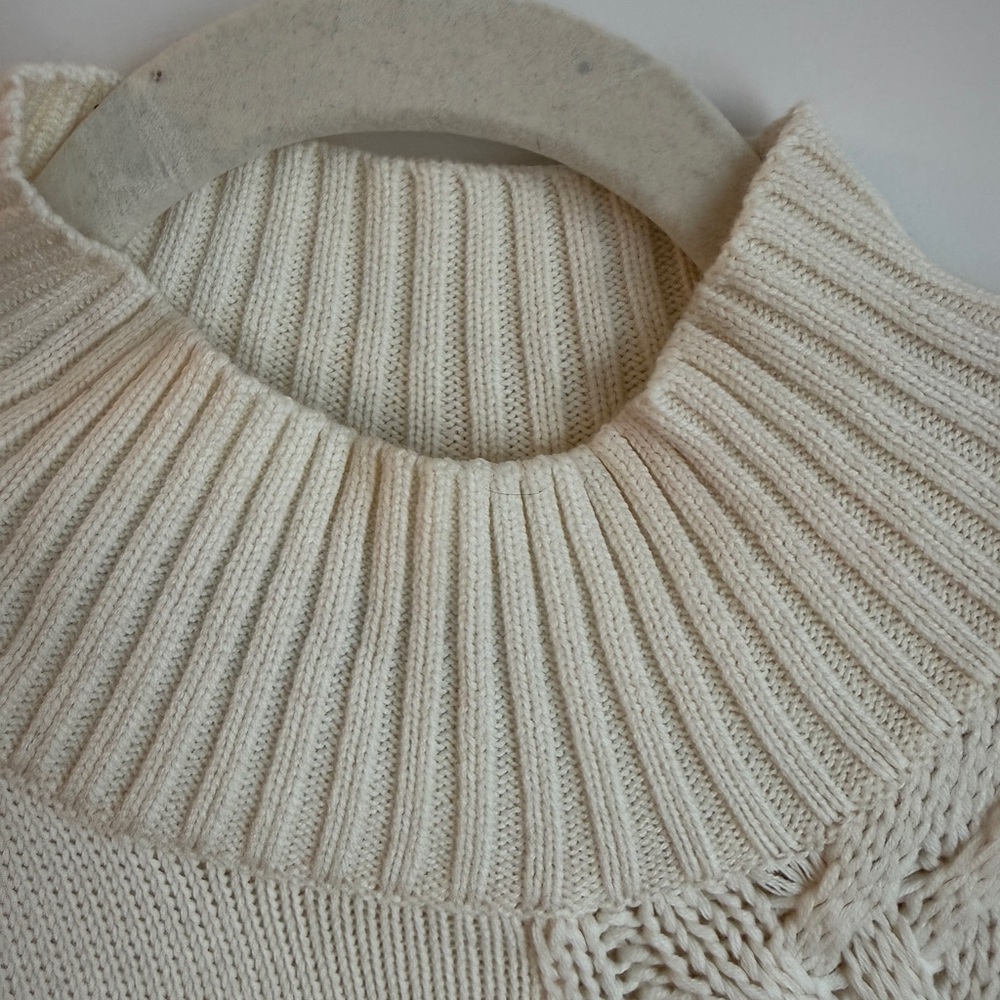 NWOT Timo Weiland white fringe sweater dress - Picture 7 of 8